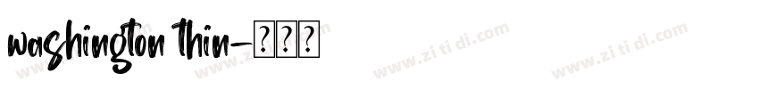 washington thin字体转换